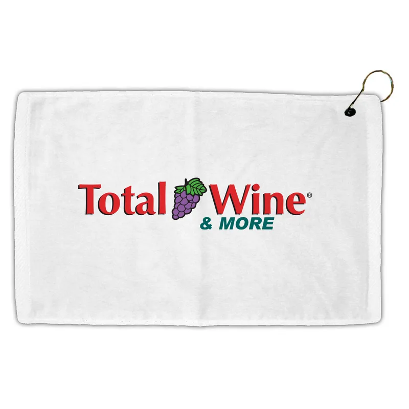 Turkish Hemmed Golf White Towel (16"x25")