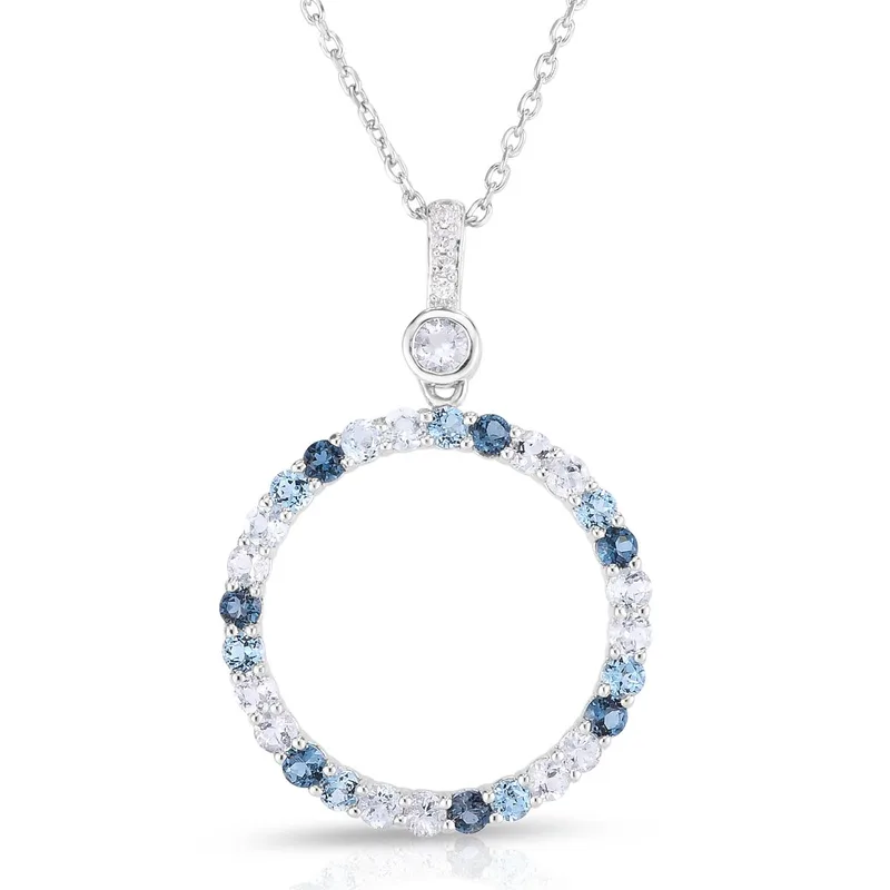 Jilco Inc Blue Topaz Drop Pendant