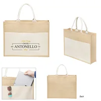 Julia Jute Tote Bag — Silk Screen Extra Color Charge