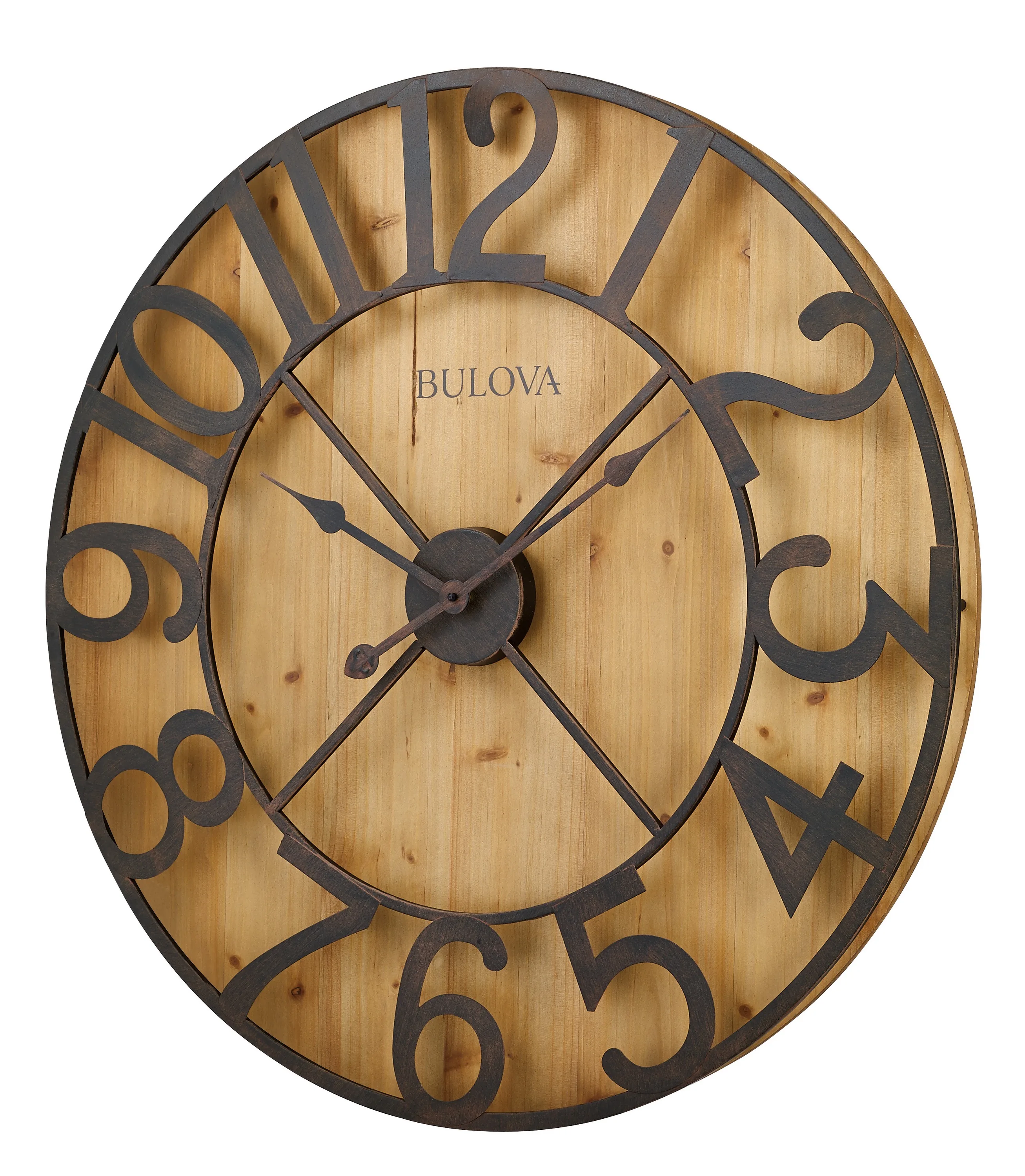Bulova Clocks Silhouette Ii Wooden Wall Clock
