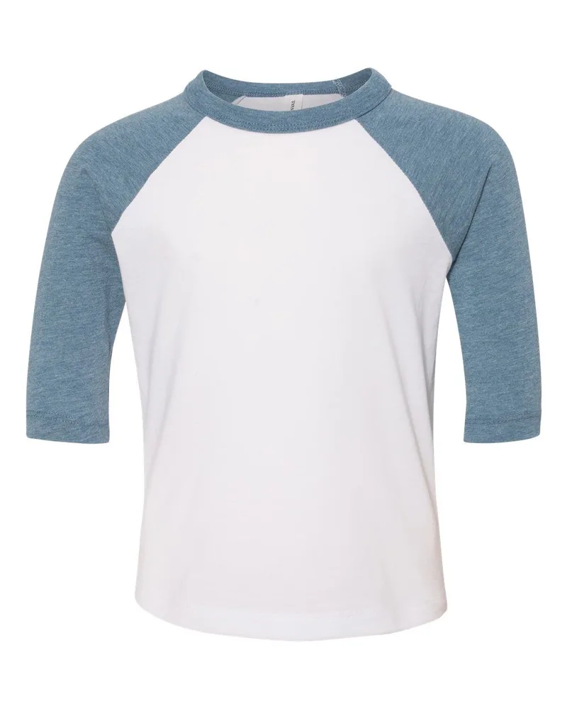 Bella+Canvas® Toddler Three-Quarter Sleeve Baseball Tee