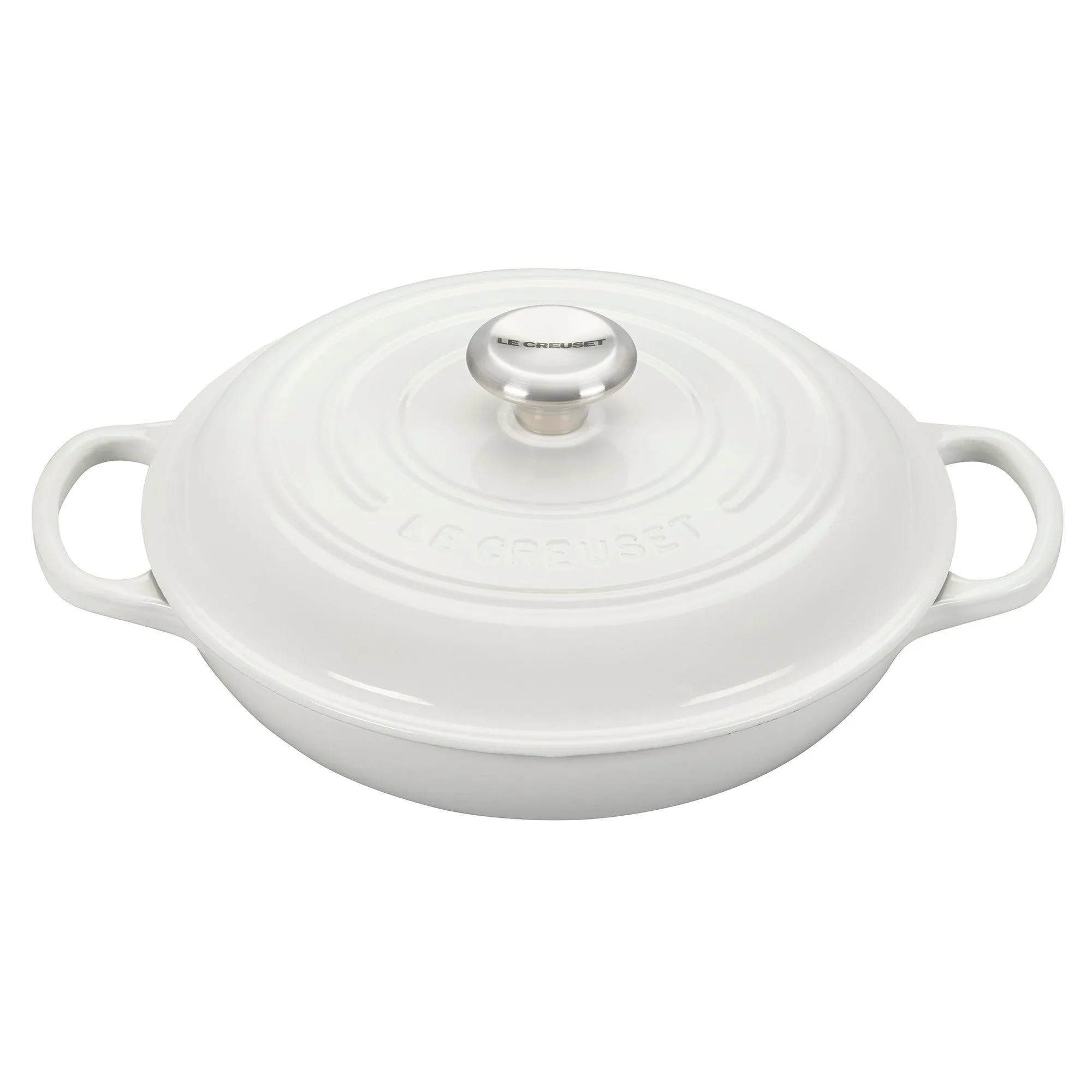 Le Creuset 2.25Qt Signature Cast Iron Braiser White