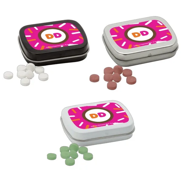 Sugar Free Mints in a Small Rectangular Hinged Tin