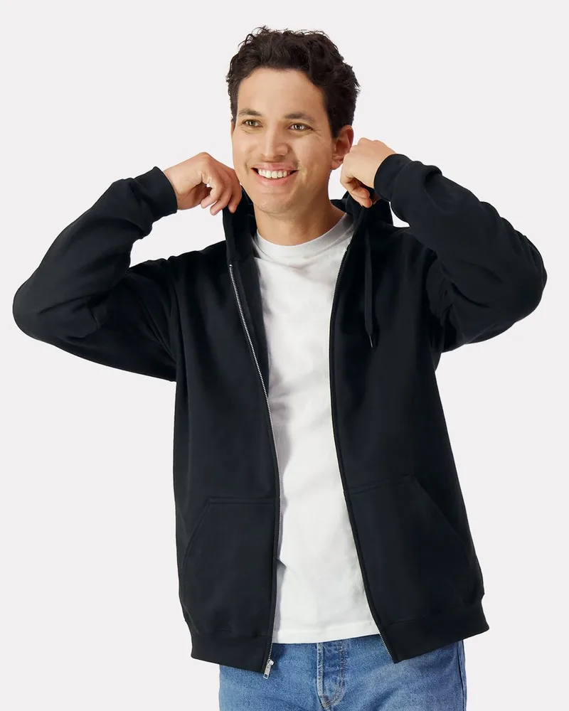 Gildan® Unisex Softstyle® Full-Zip Hooded Sweatshirt view 2