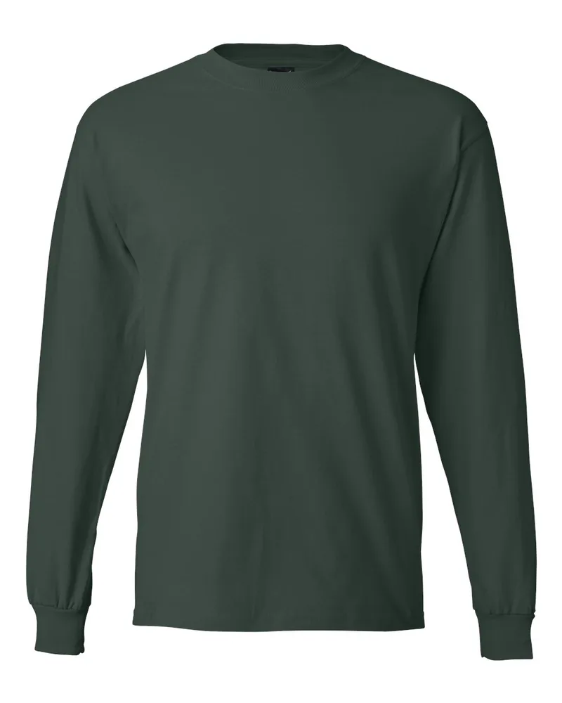 Hanes® Unisex Beefy-T® Long Sleeve T-Shirt view 7