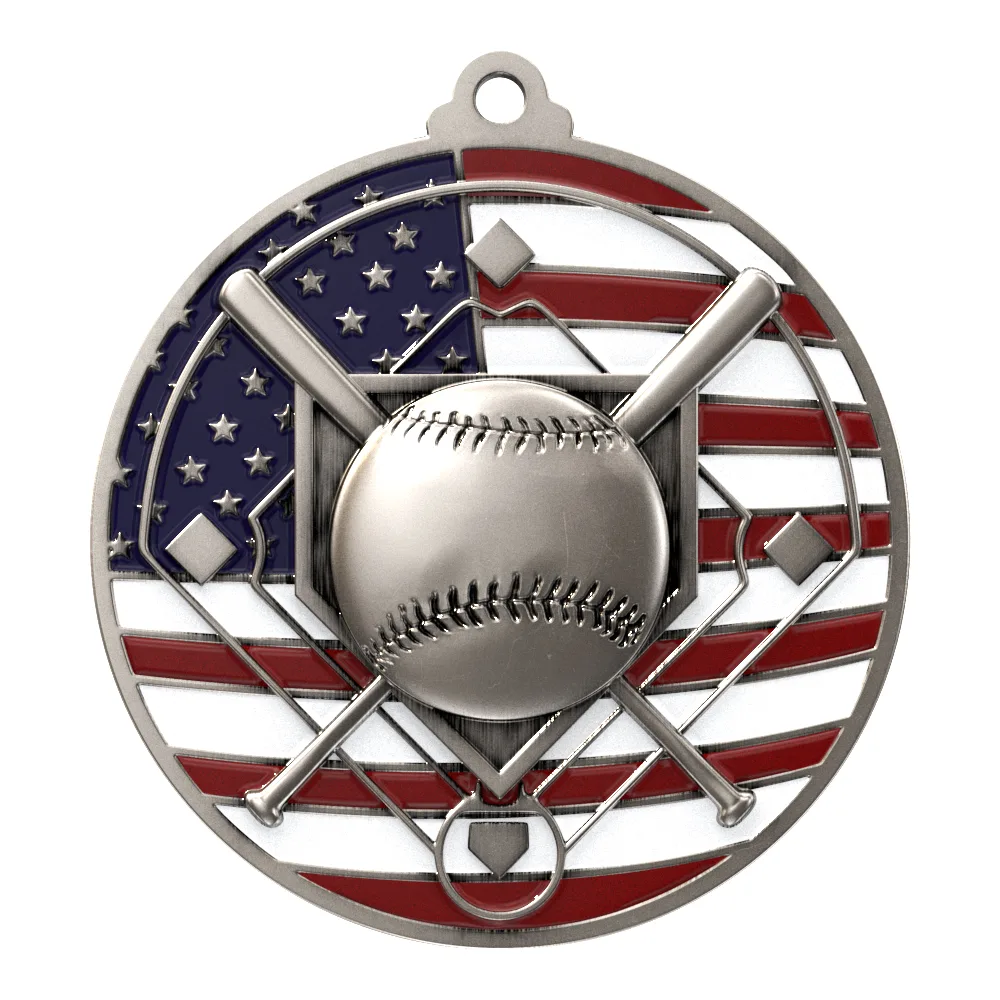 Patriotic Baseball Medallions 2-3/4" view 4