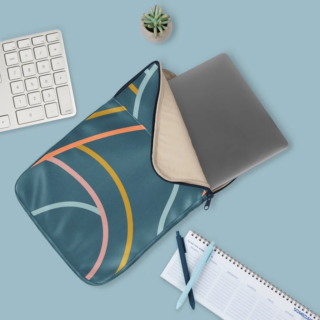 15" Portrait Laptop Sleeve - Vegan Leather view 2