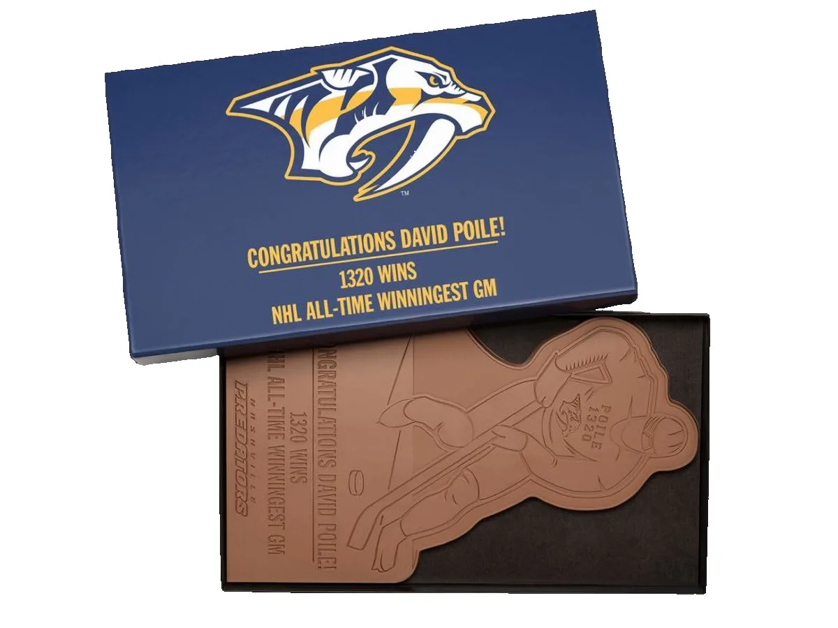 14"x 8" Custom Decorated Chocolate Shape with Luxury Custom Packaging