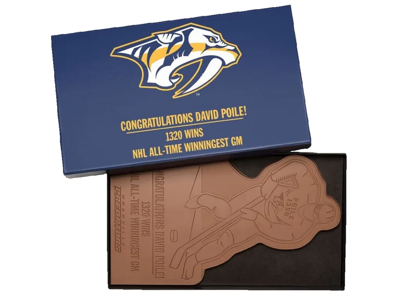 14"x 8" Custom Decorated Chocolate Shape with Luxury Custom Packaging