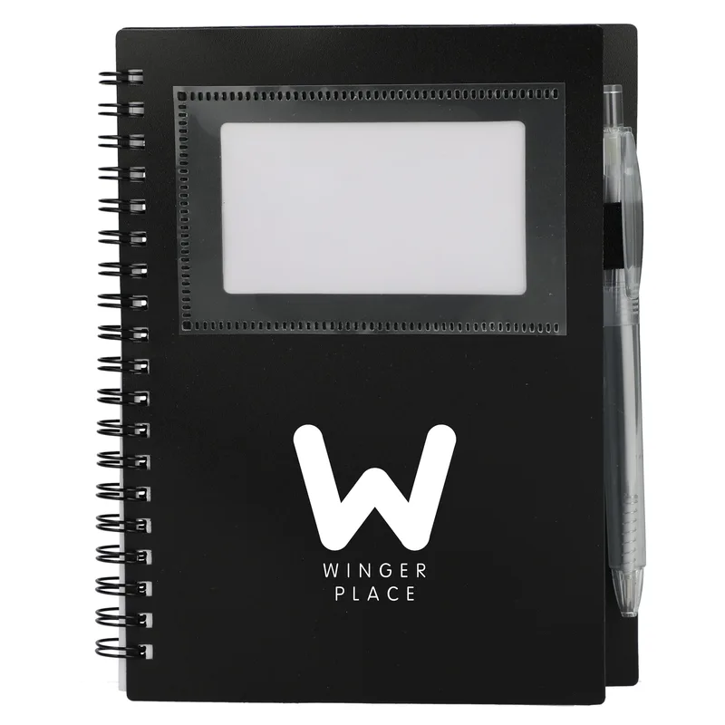 5'' x 7'' FSC® Recycled Star Spiral Notebook with Pen