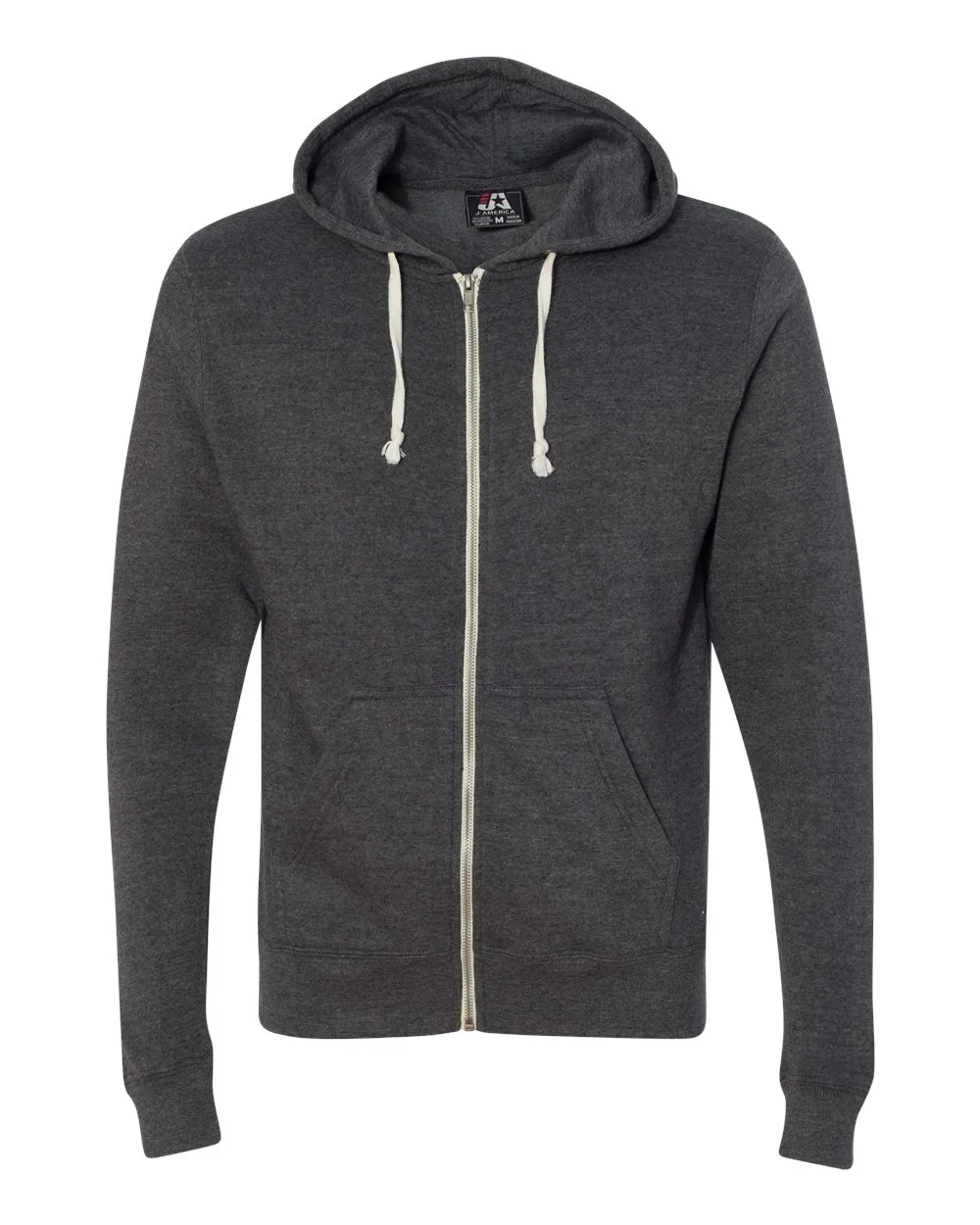 J. America® Men's Triblend Full-Zip Hooded Sweatshirt