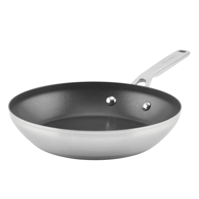 KitchenAid 9.5" Stainless Steel 3-Ply Nonstick Fry Pan