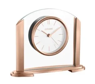 Citizen® 6" Decorative Rose Gold Table Clock