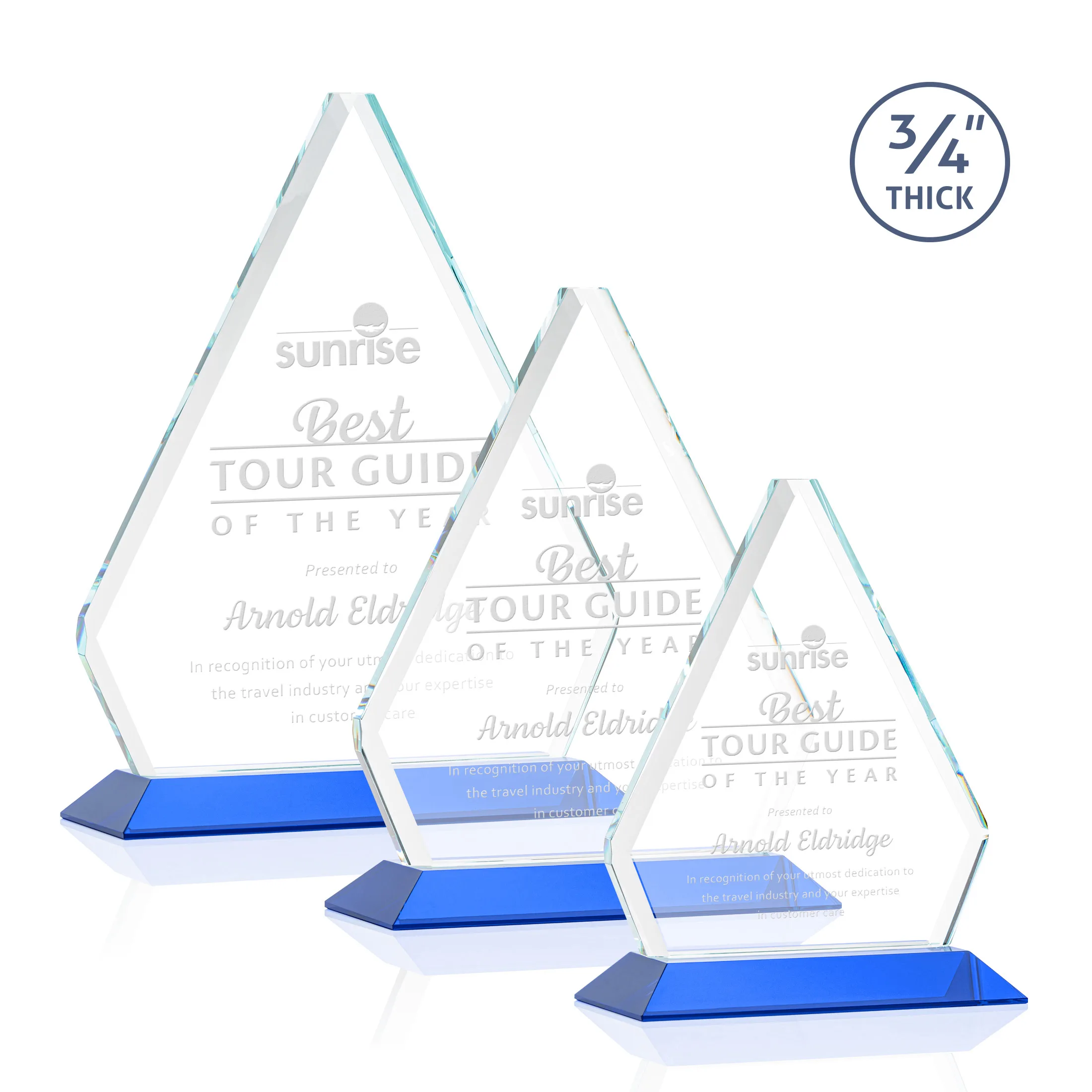 Deep Etch, Standard base, Blue