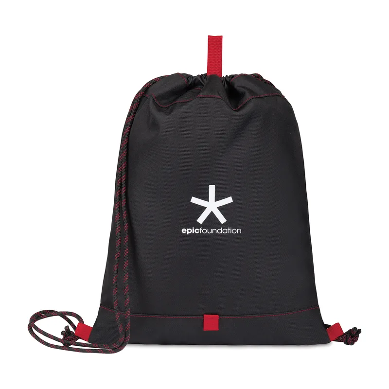 Repeat Recycled Poly Cinchpack - Red