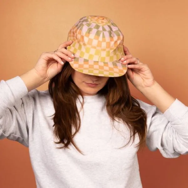 6-Panel Hat - Flat Brim - Unstructured - Poly Twill 4cp view 2
