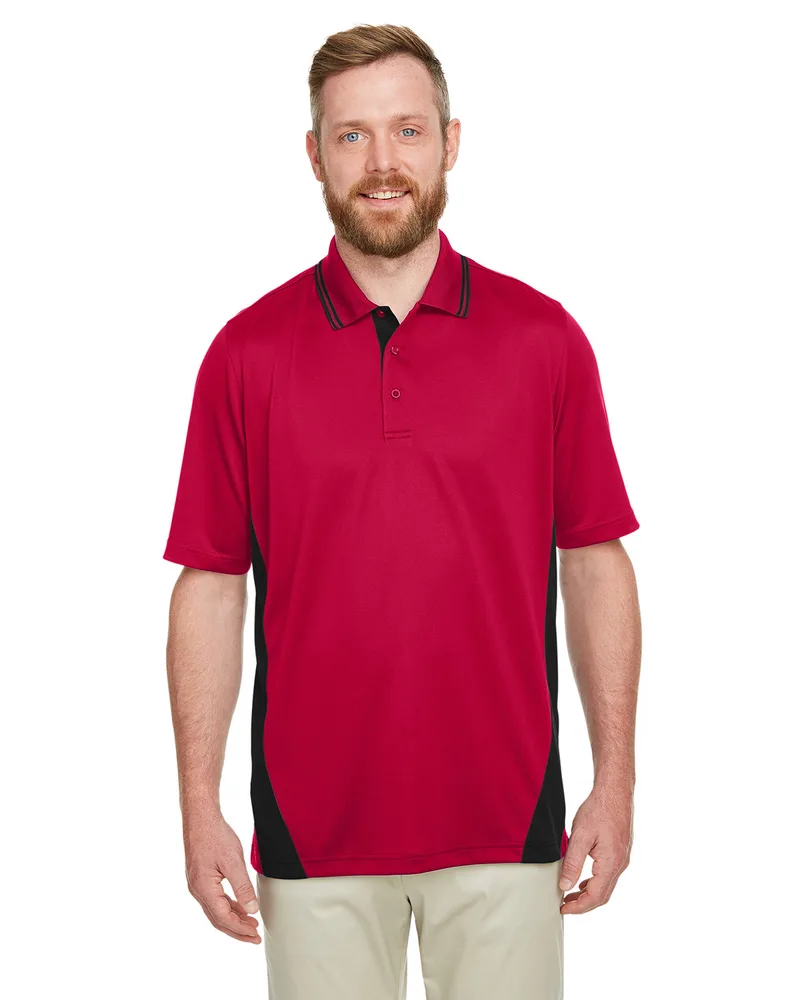 Harriton Men's Flash Snag Protection Plus IL Colorblock Short Sleeve Polo Shirt view 5