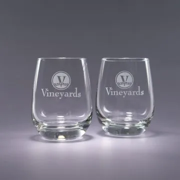 15.5 Tangent Stemless Wine Glasses (Set of 2) view 2
