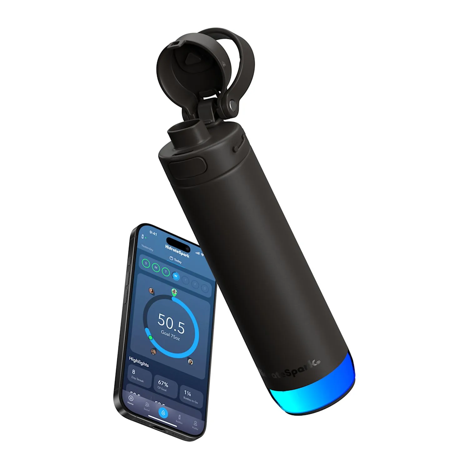 HidrateSpark PRO 2 – 21 oz Smart Bottle with Chug Lid view 4