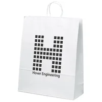 Stephanie - White Shopper - Flexo Ink Print (16" x 6" x 19") — 1 Location