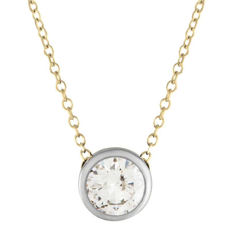Jilco Inc Diamond Bezel Necklace - Yellow Gold