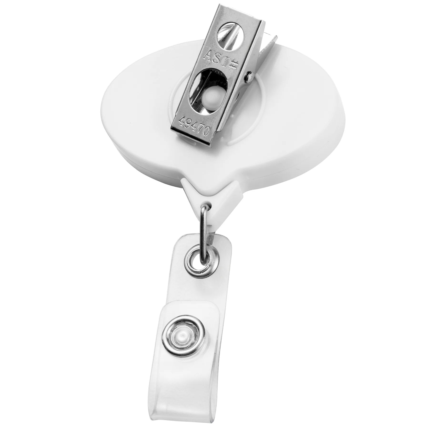 Jumbo Oval Retractable Badge Reel w/lanyard attachment view 3