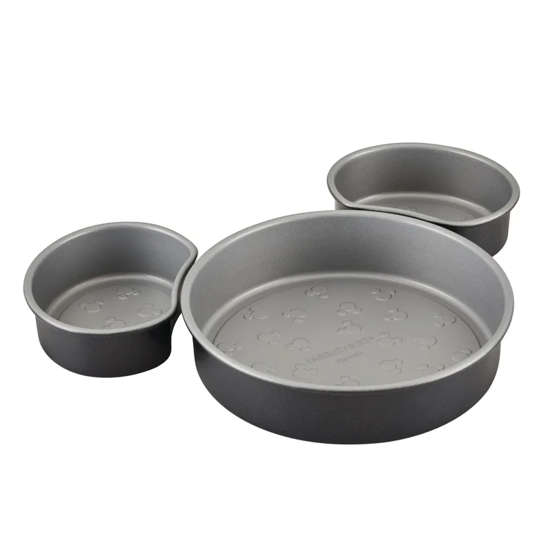 Farberware 3Pc Nonstick Mickey Head Cake Pan Set