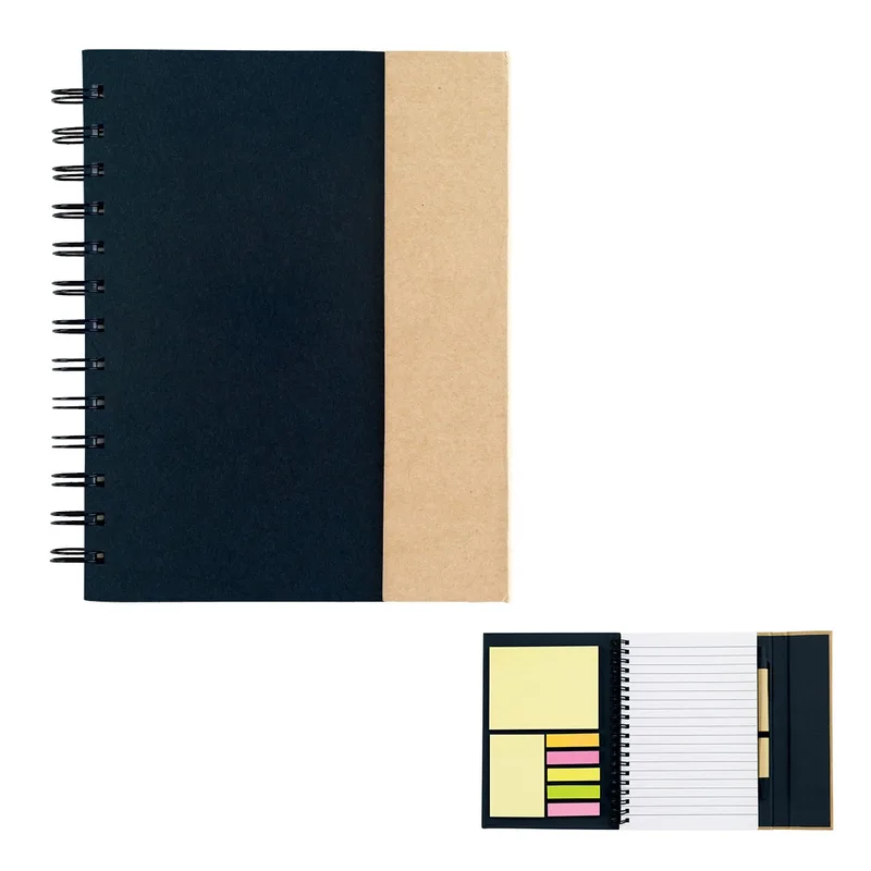 Spiral Notebook With Sticky Notes And Flags view 3