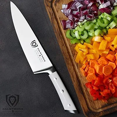 Dalstrong Chef Knife - 8" White Handle - Gladiator Series