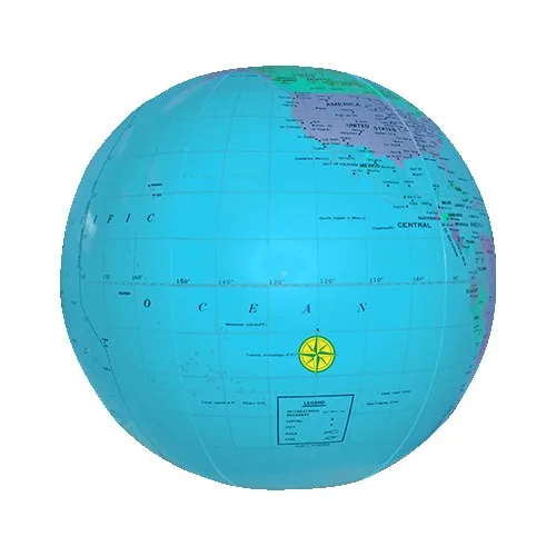 16" Globe Beach Ball - Blue view 2