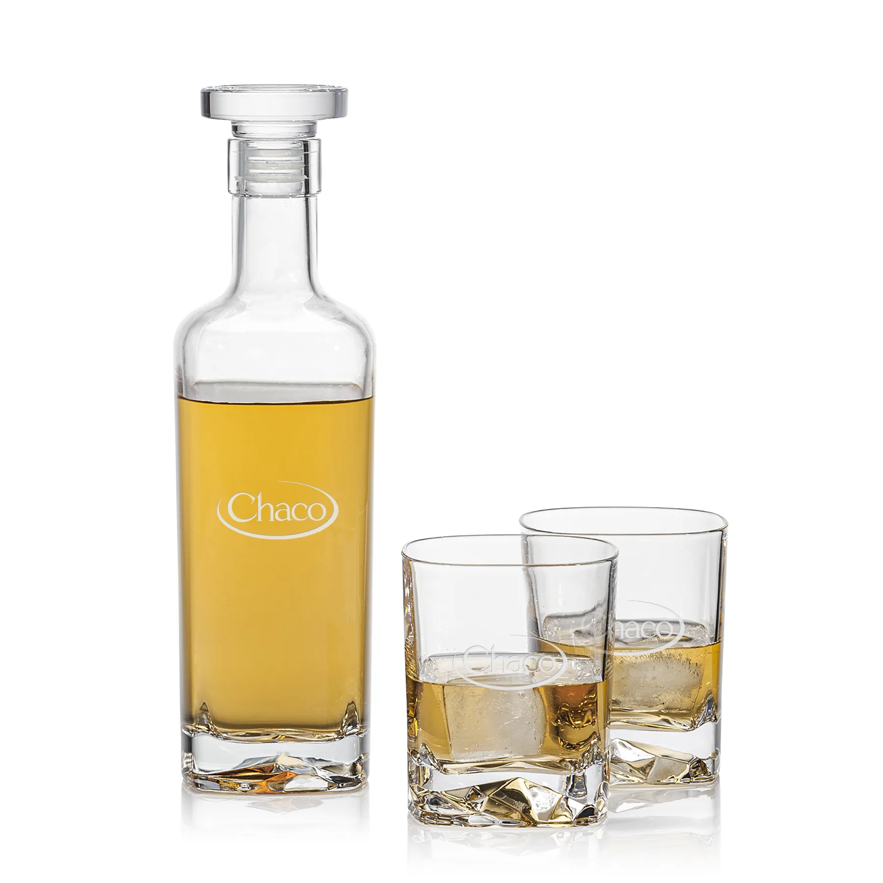 Decanter Set, Deep Etch, Decanter & 2 DOF