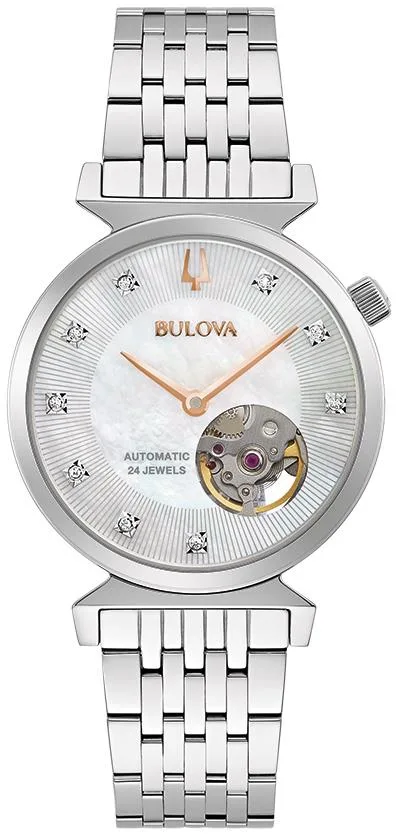 Bulova Watches Ladies' Automatic Heartbeat Regatta Watch w/Stainless Steel Bracelet