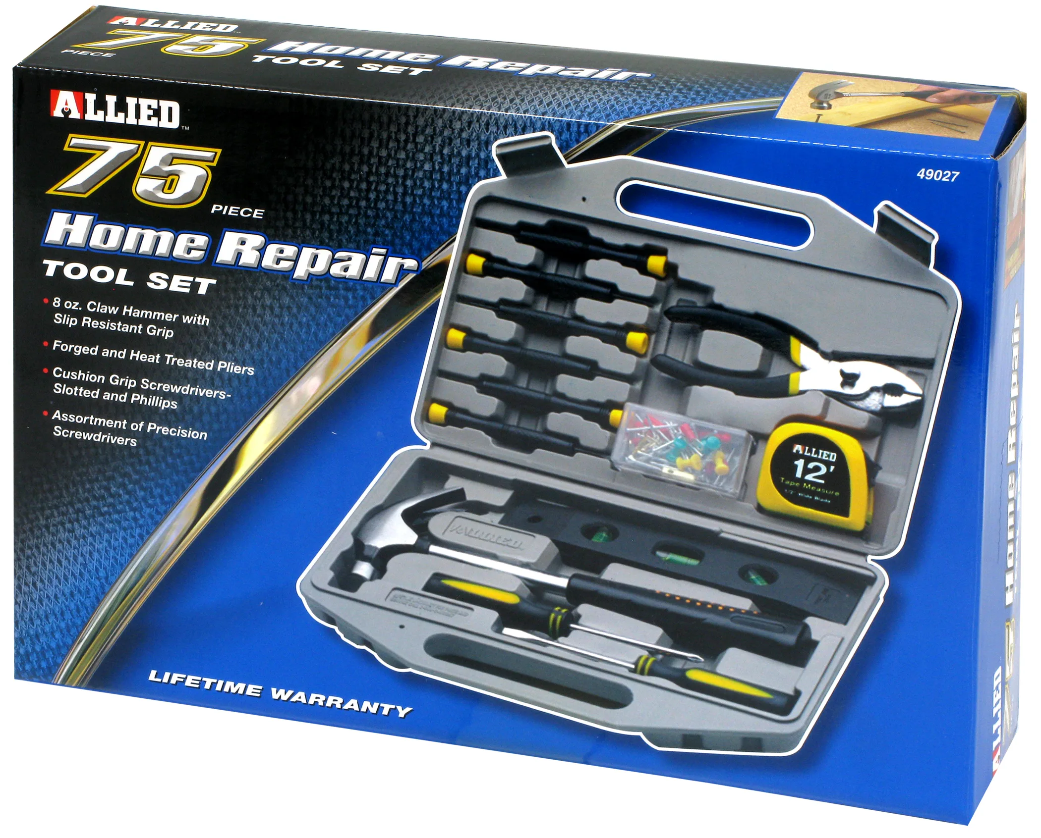 Allied 75-Piece Home Repair Tool Set w/Case