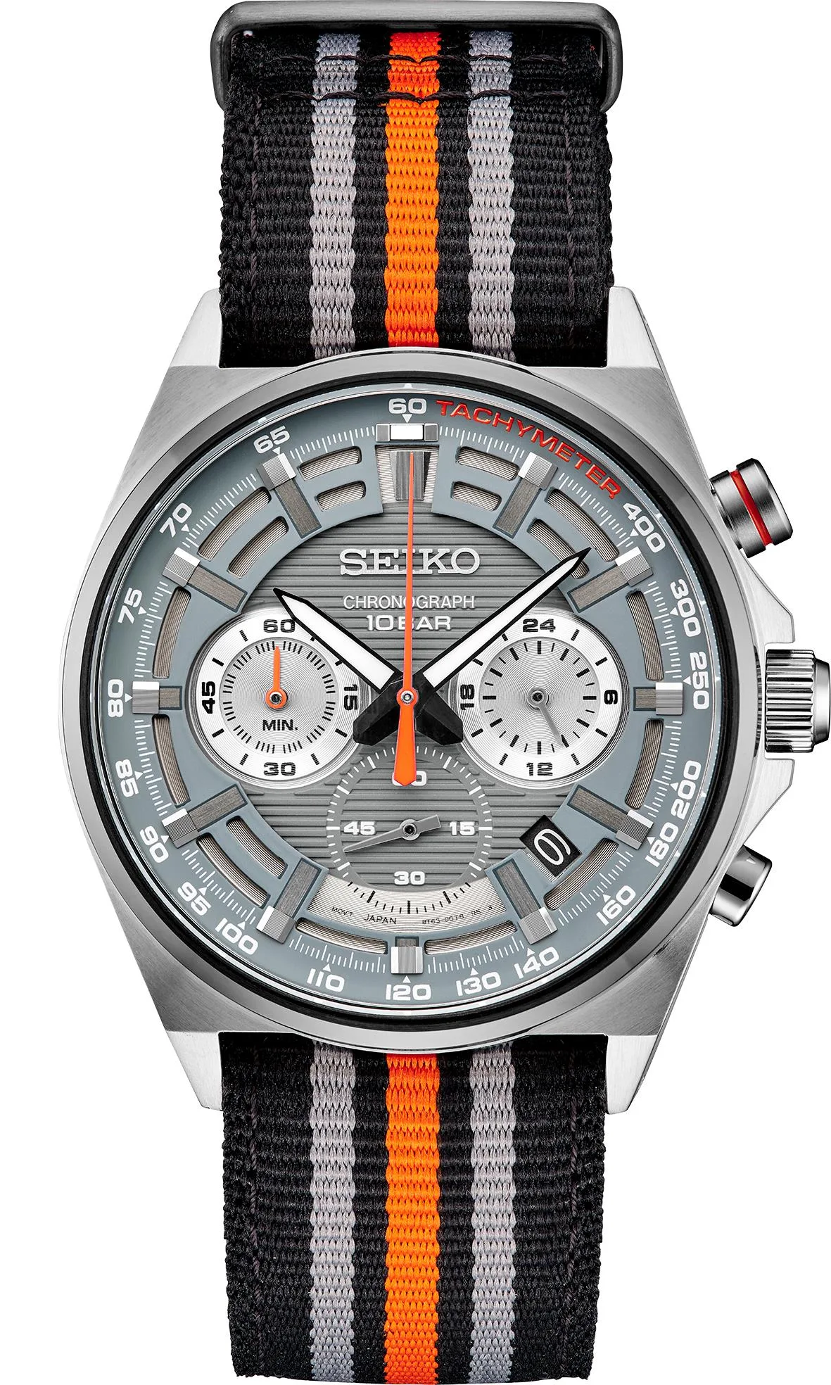 Seiko Watch Mens Essential Chronograph Ss Gray