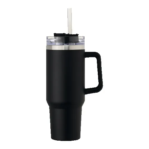 40oz Stainless Steel Tumbler with Handle view 2