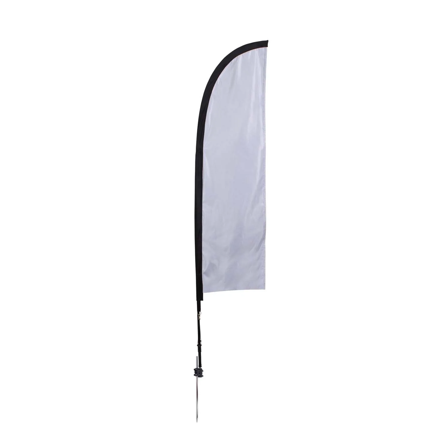 7' Elite Blade Nylon Sail Sign Flag, 1-Sided, Ground Spike view 2