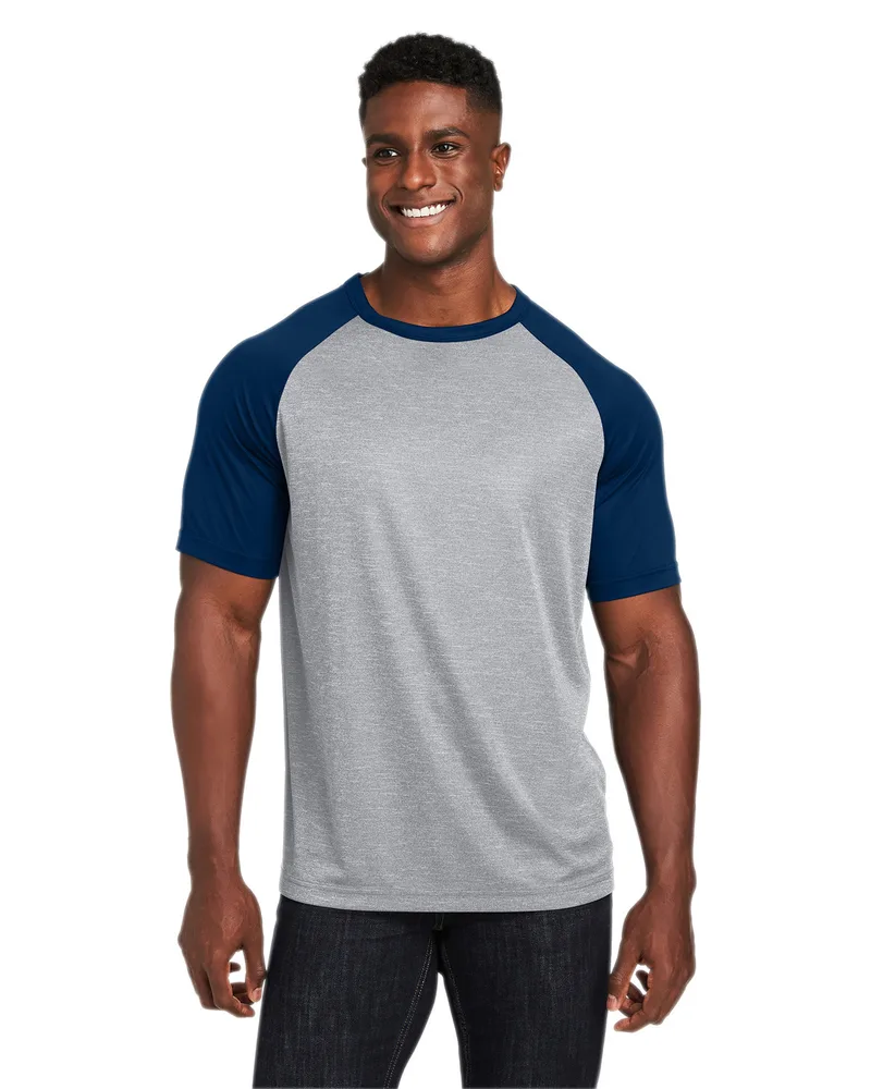 Team 365 Unisex Zone Colorblock Raglan Short Sleeve T-Shirt