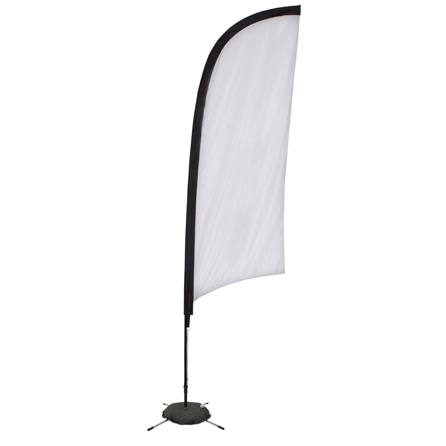 9' Elite Razor Nylon Sail Sign Flag, 1-Sided, Scissor Base view 2