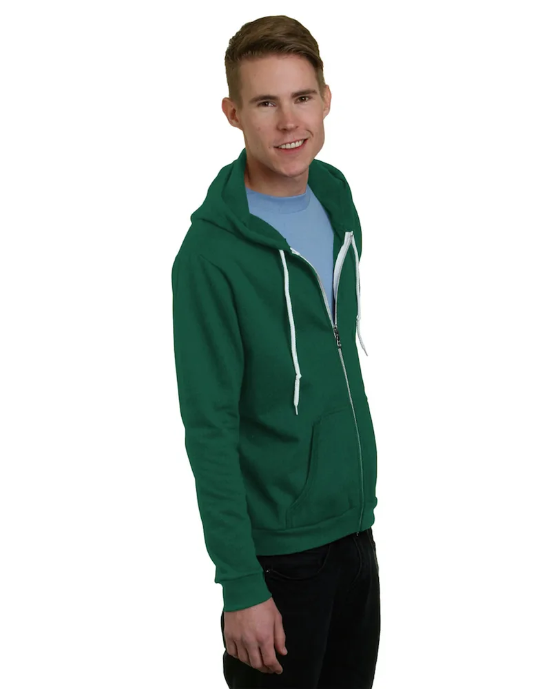 BAYSIDE Unisex USA Made Full-Zip Lightweight Hooded Sweatshirt view 6