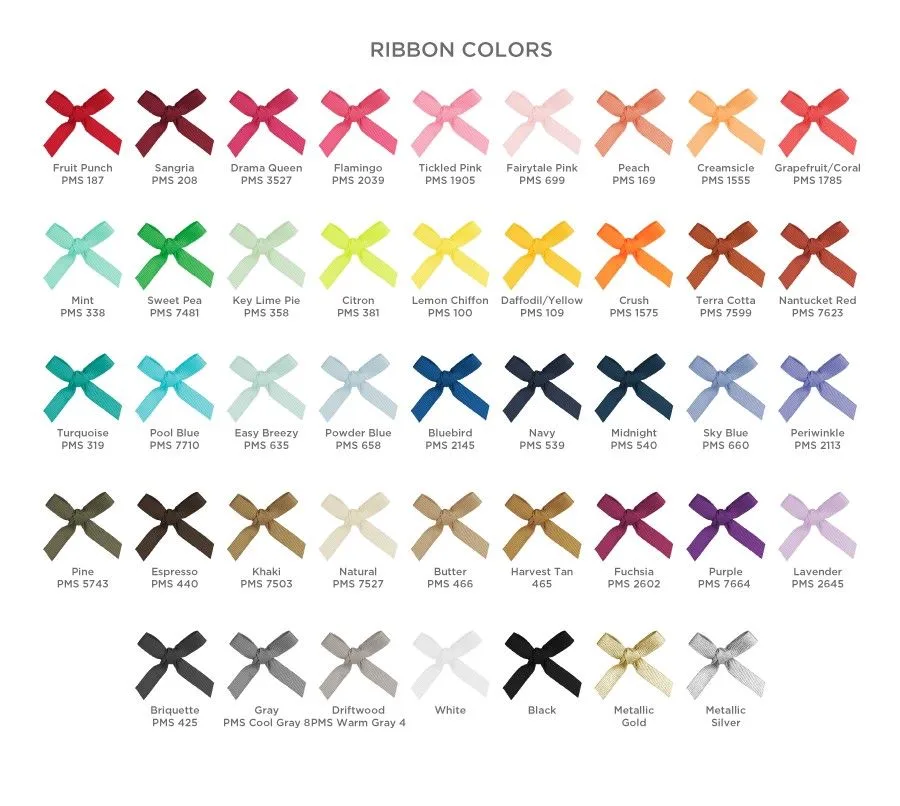 Ribbon Color Chart