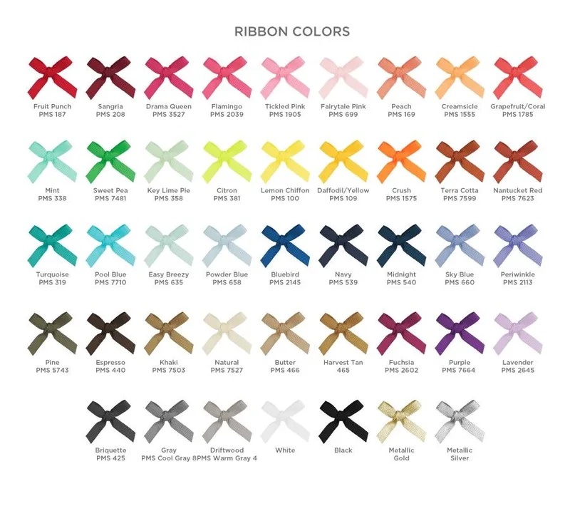 Ribbon Color Chart