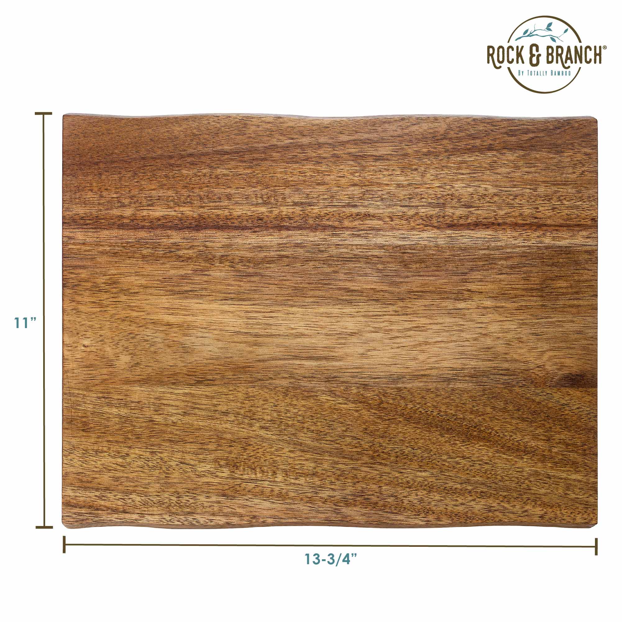 13" Acacia Cutting Board with Natural Style Edges view 6