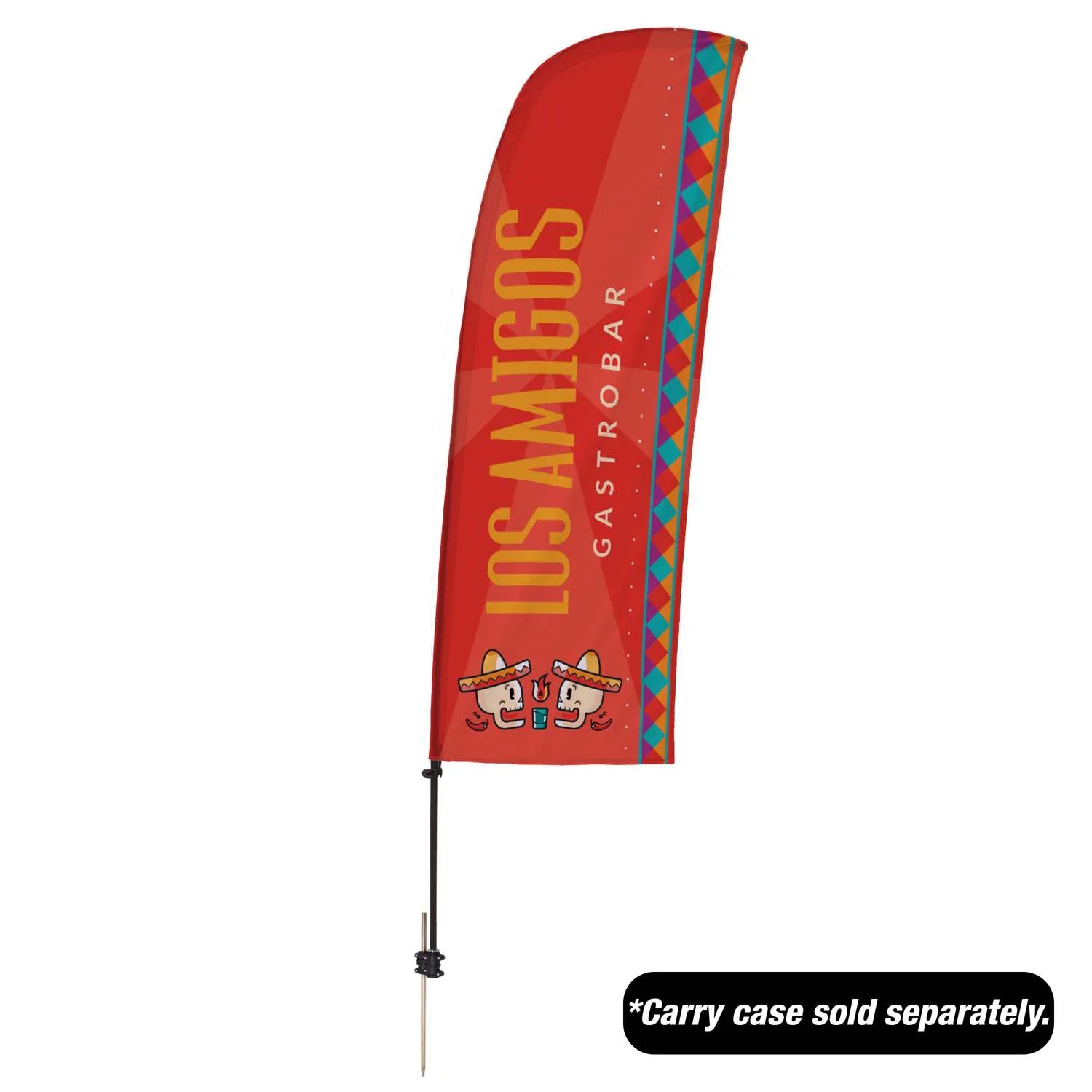 7.5' Value Blade Sail Sign Flag Kit (Single-Sided w/ Spike)