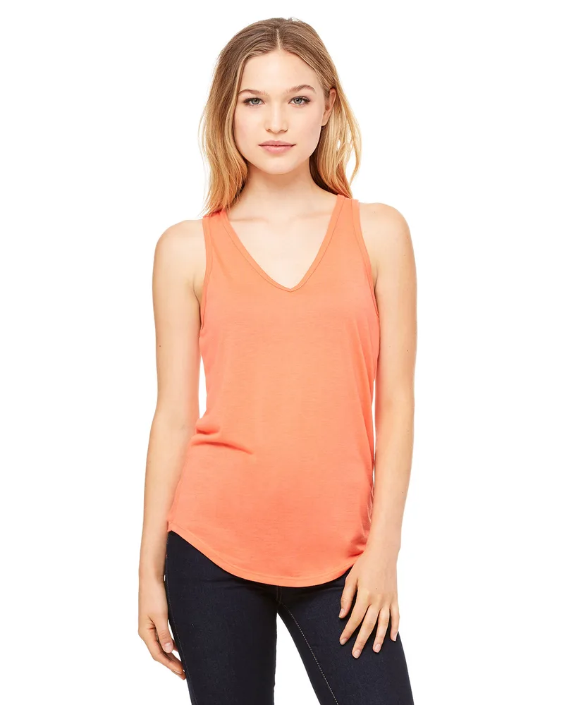 BELLA+CANVAS Ladies' Flowy V-Neck Tank view 4