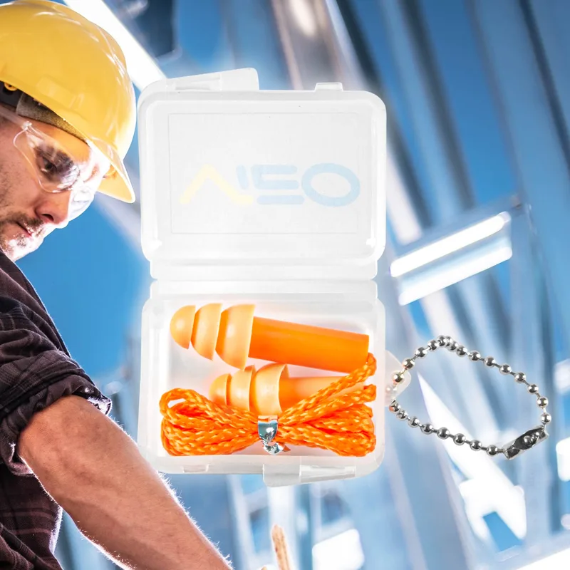 Silicone Ear Plugs w/String