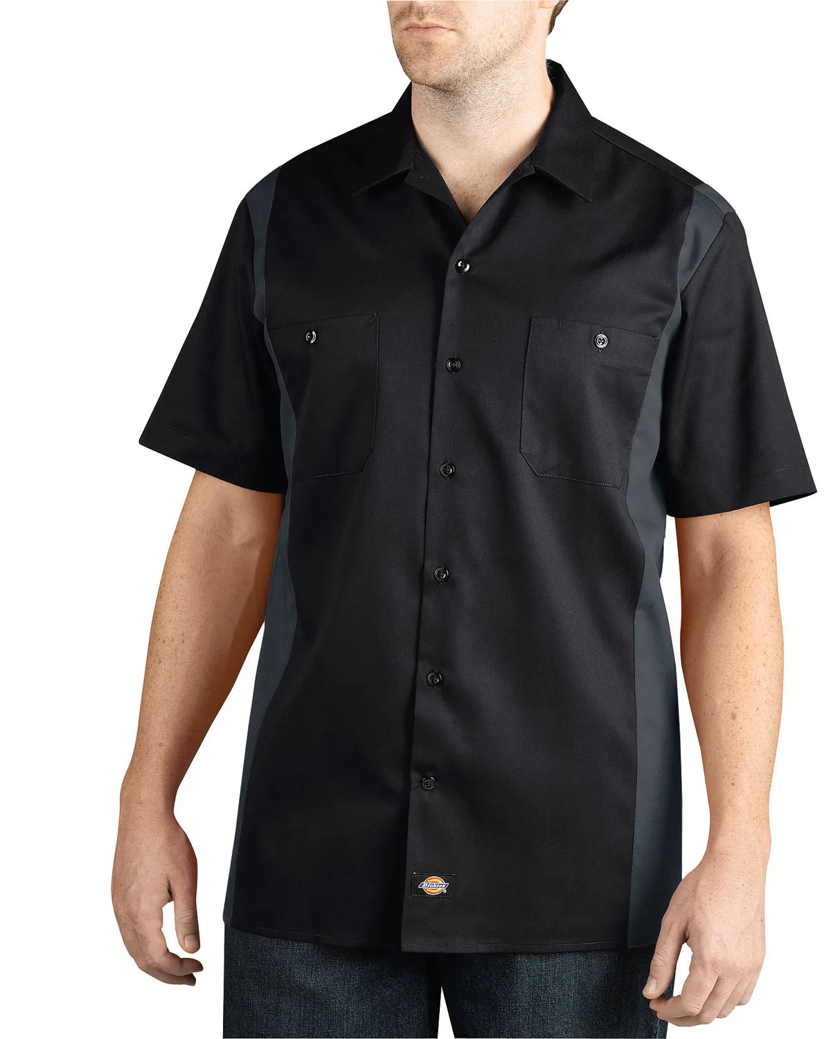 Williamson-Dickie Mfg Co Men's Two-Tone Short-Sleeve Work Shirt