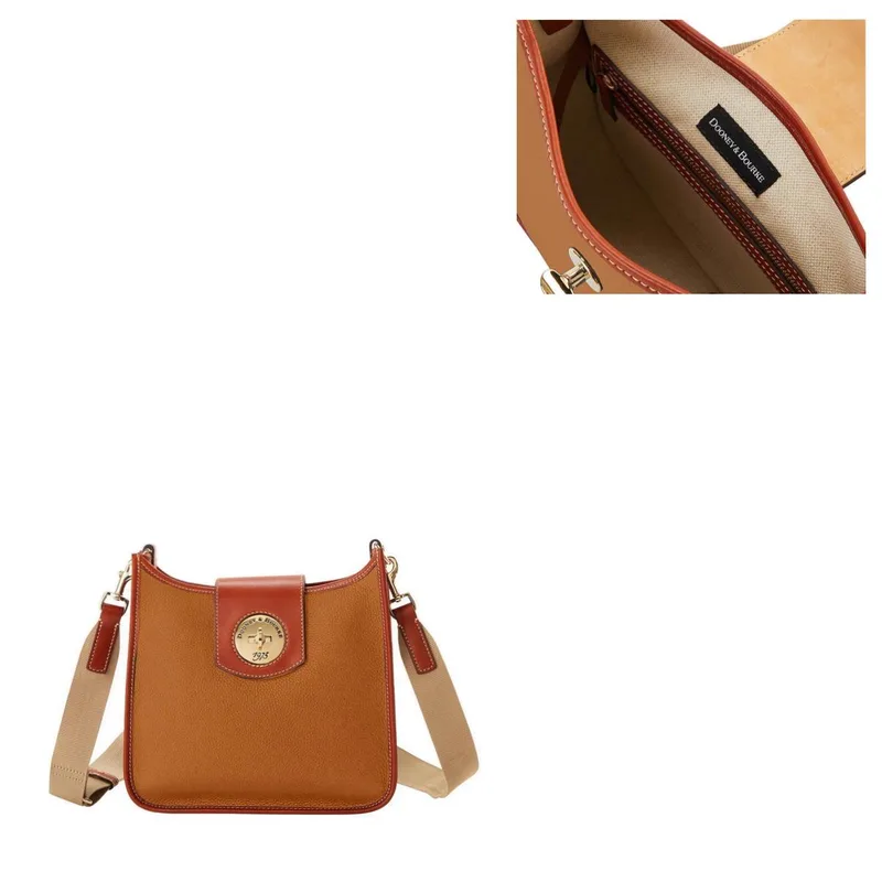 Dooney & Bourke Caramel Pebble Turnlock Messenger 28