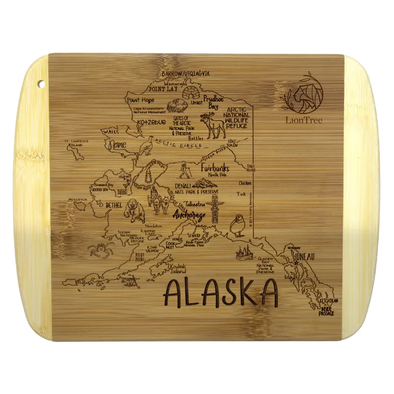 A Slice of Life Alaska Serving & Cutting Board