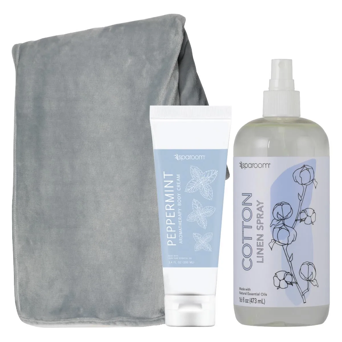 SpaRoom Blanket Kit L Gray W/ Cotten Spray And Pep Lotion