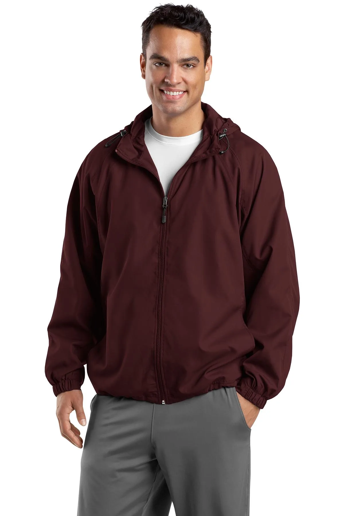 Sport-Tek® Hooded Raglan Jacket. view 3